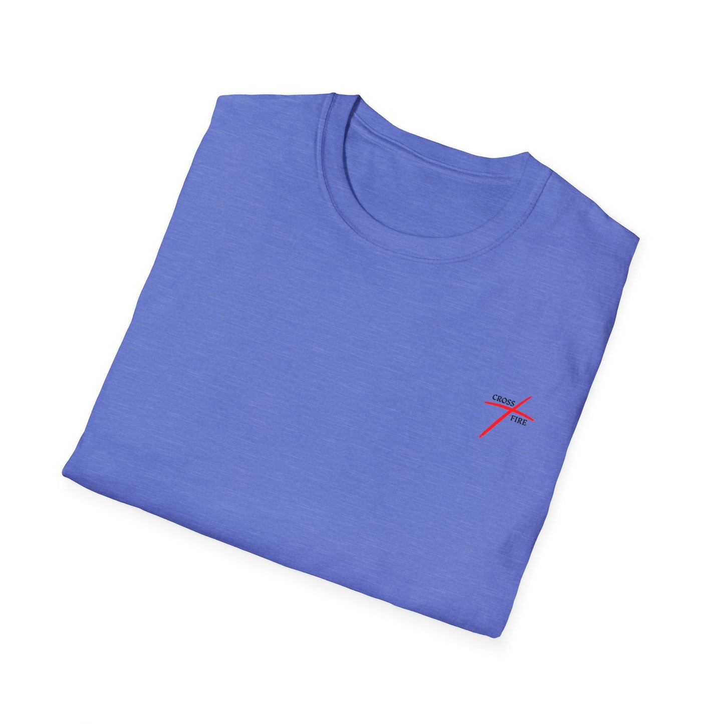 "Faith Can Move Mountains" Retro Unisex Softstyle T-Shirt Back Design