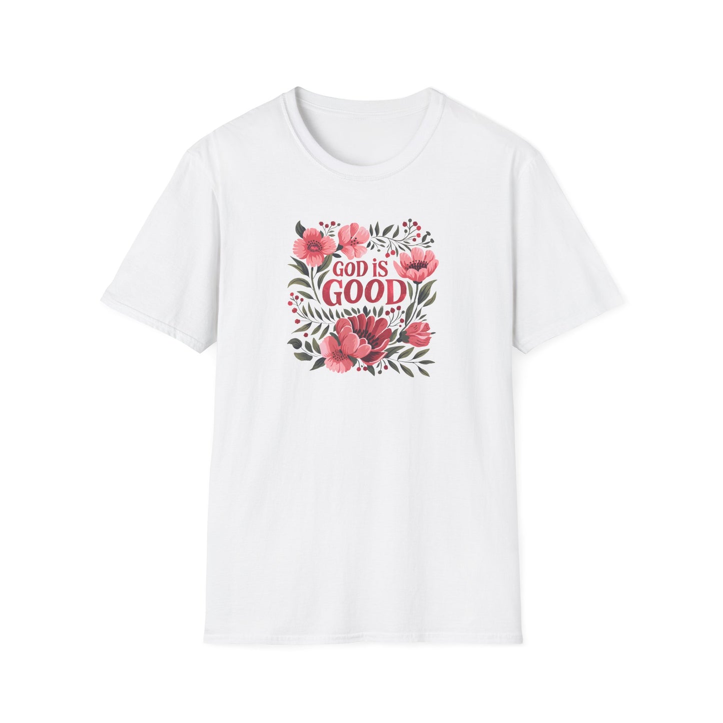 Floral "God is Good" - T-Shirt for Inspirational Wear