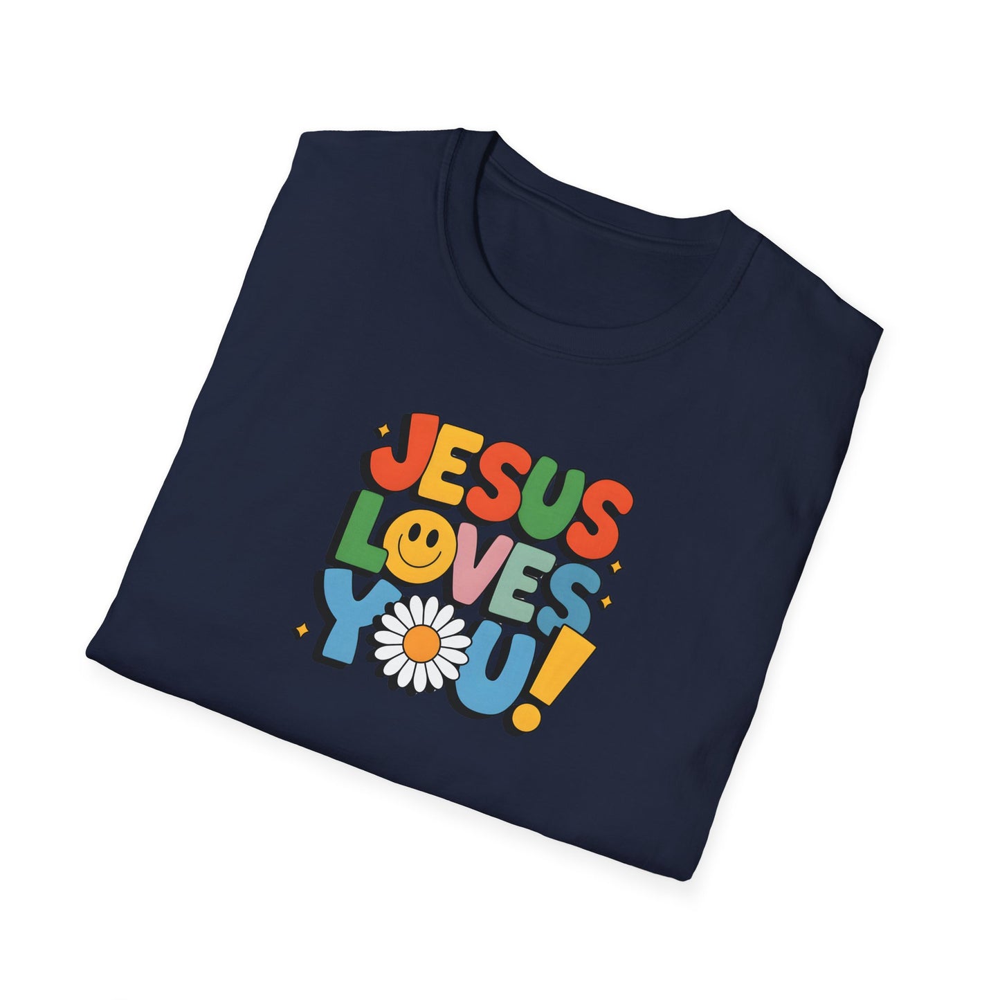 "Jesus Loves You" - Unisex Softstyle T-Shirt – Vibrant Faith-Inspired Tee