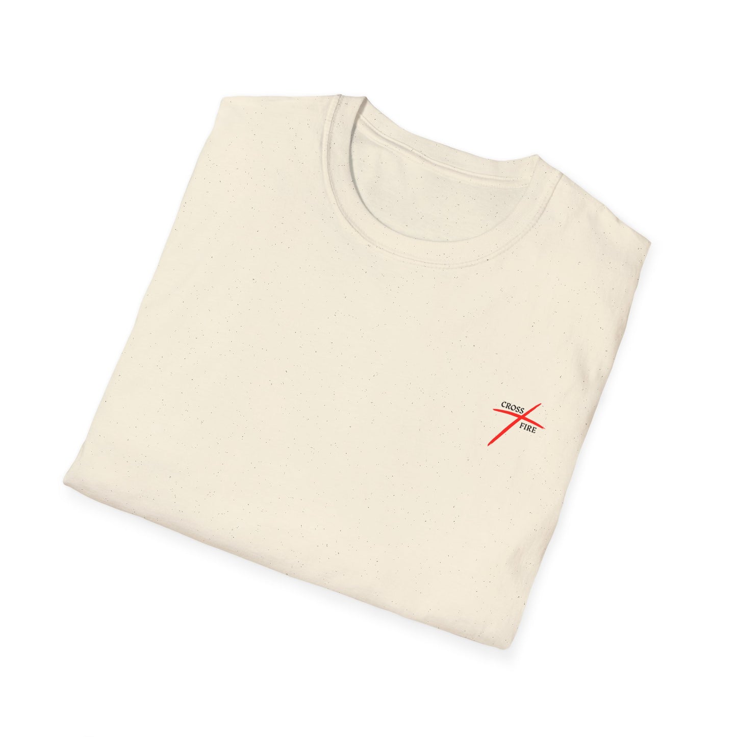 "Faith Can Move Mountains" Retro Unisex Softstyle T-Shirt Back Design
