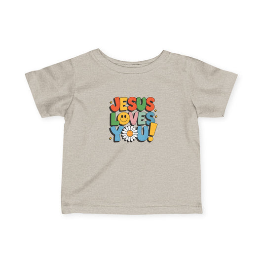 "Jesus Loves You" - Infant Fine Jersey Tee