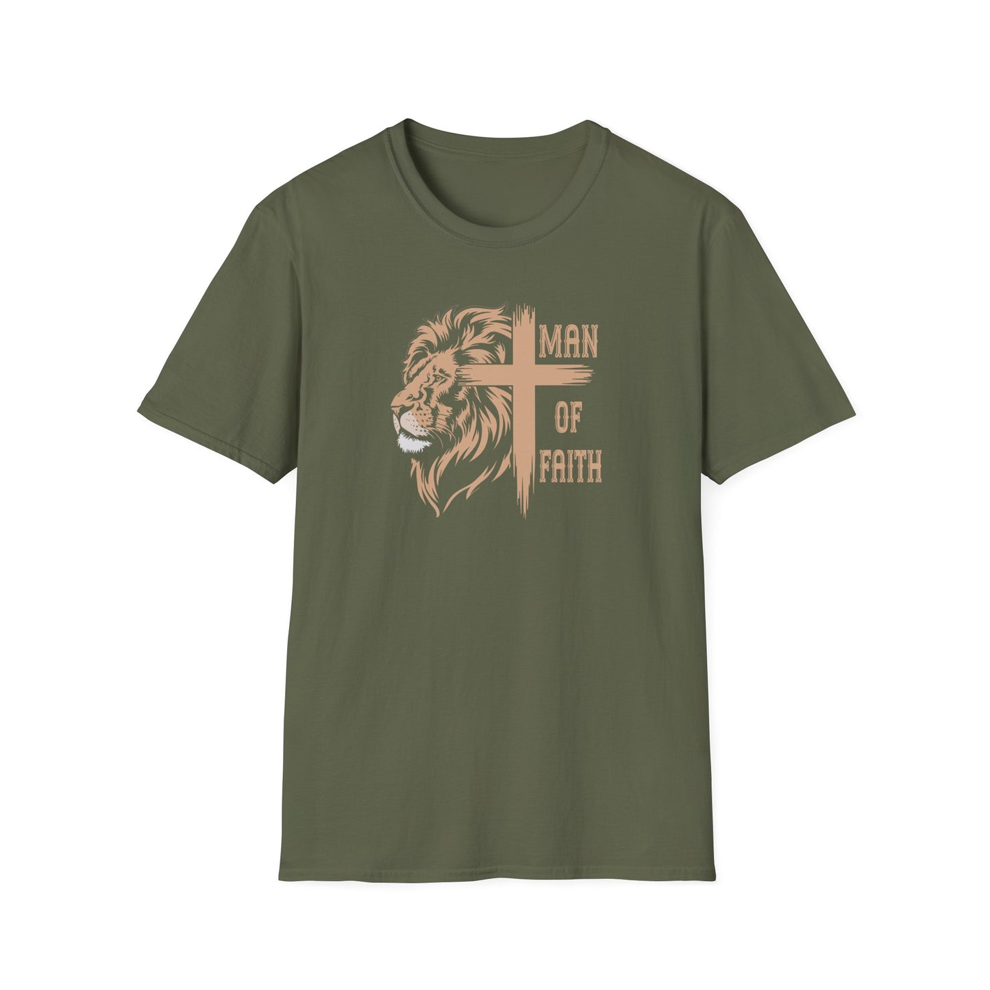 "Man of Faith" Front Print Unisex Softstyle T-Shirt