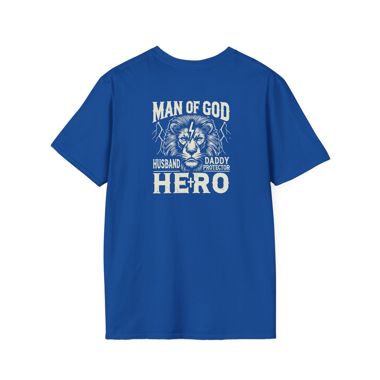 "Man of God Hero" Unisex Softstyle T-Shirt