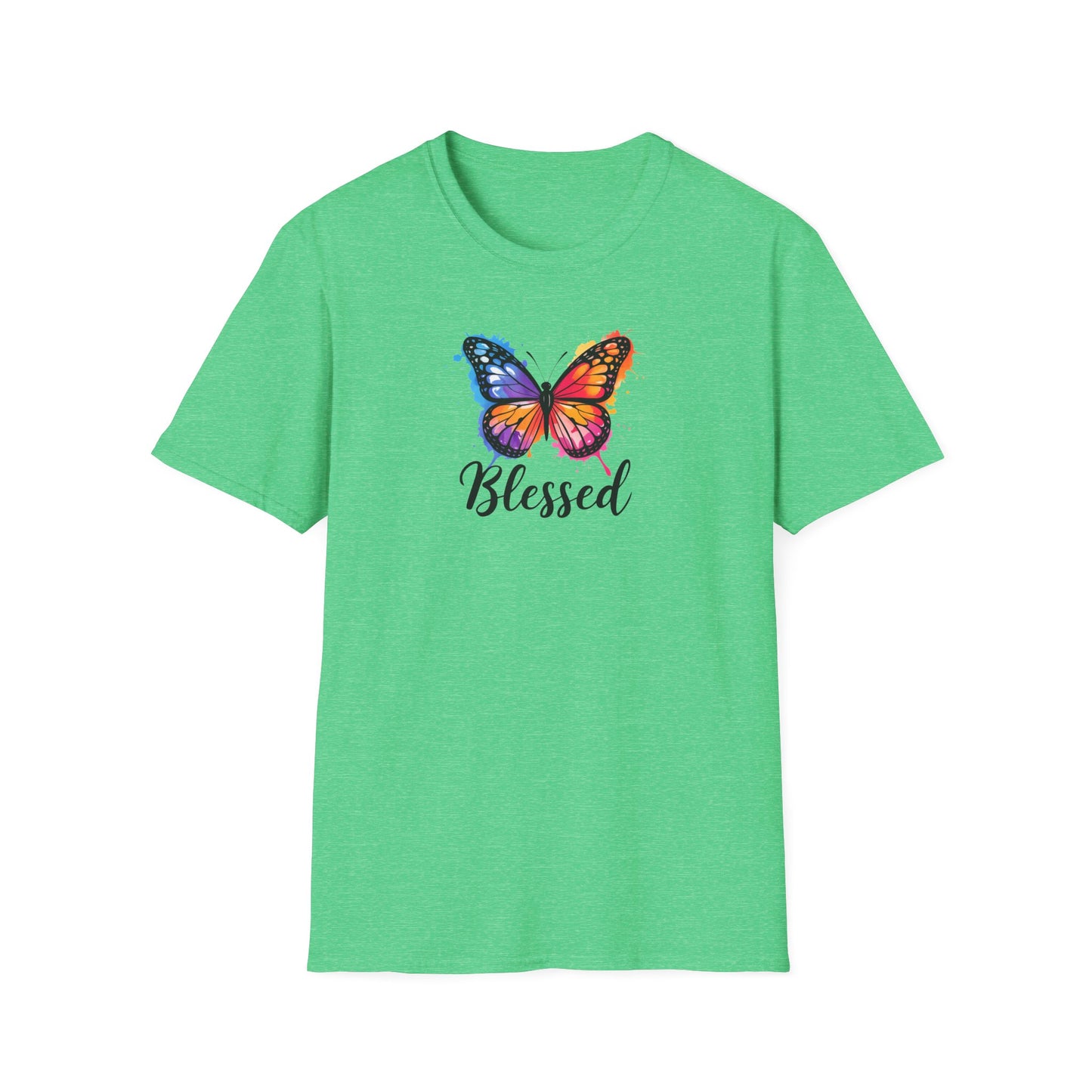 Color Splat Butterfly Unisex Softstyle T-Shirt