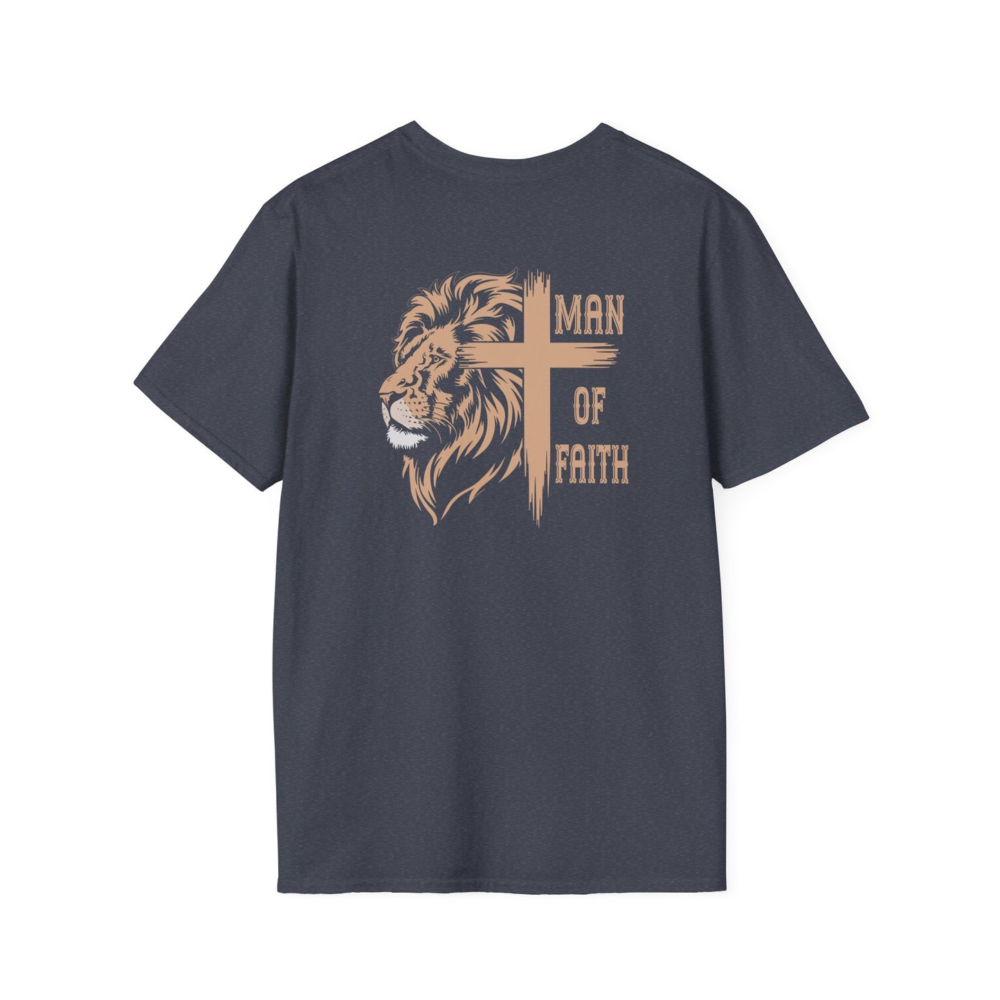 "Man of Faith" Back Print Unisex Softstyle T-Shirt
