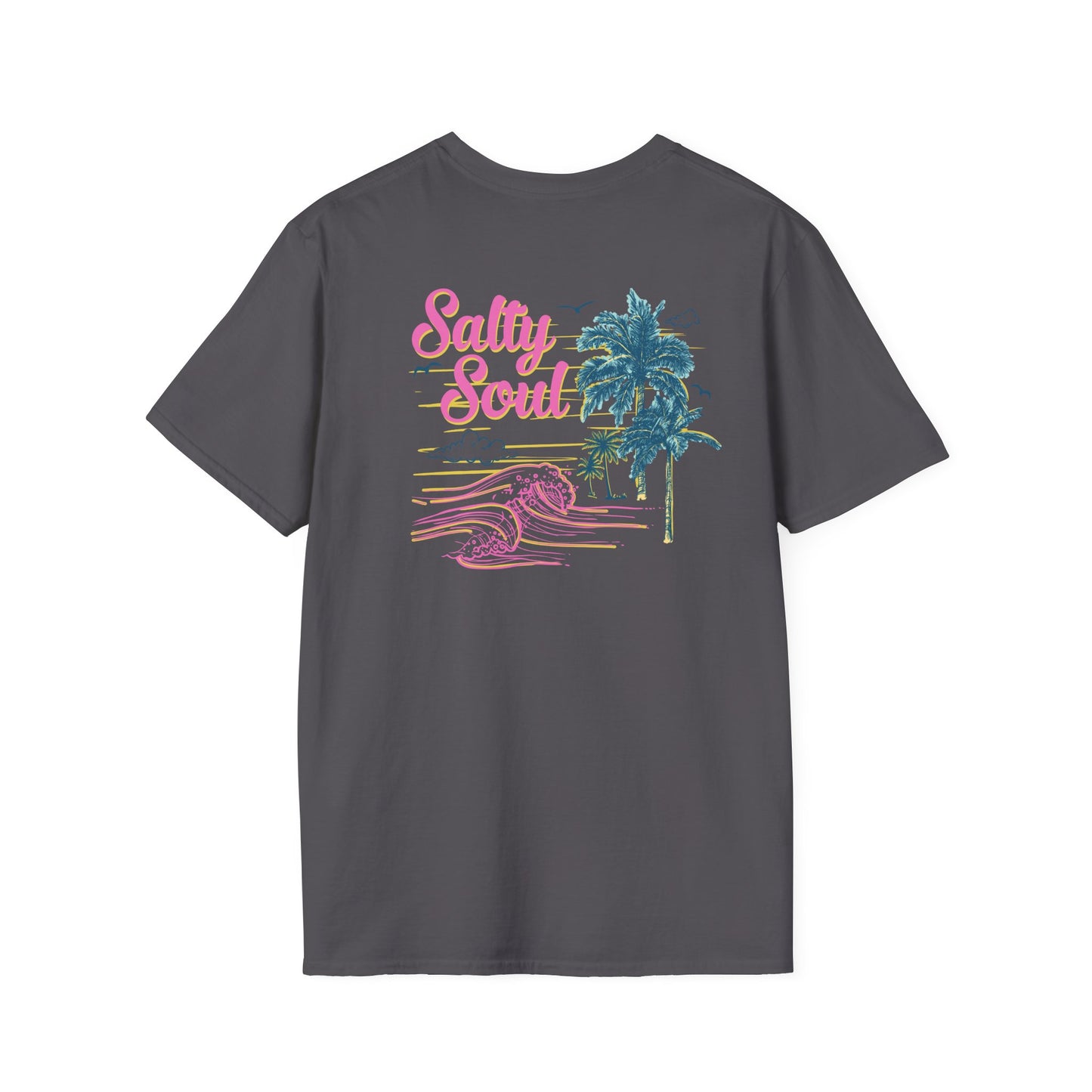 "Salty Soul" Back Print Unisex Softstyle T-Shirt
