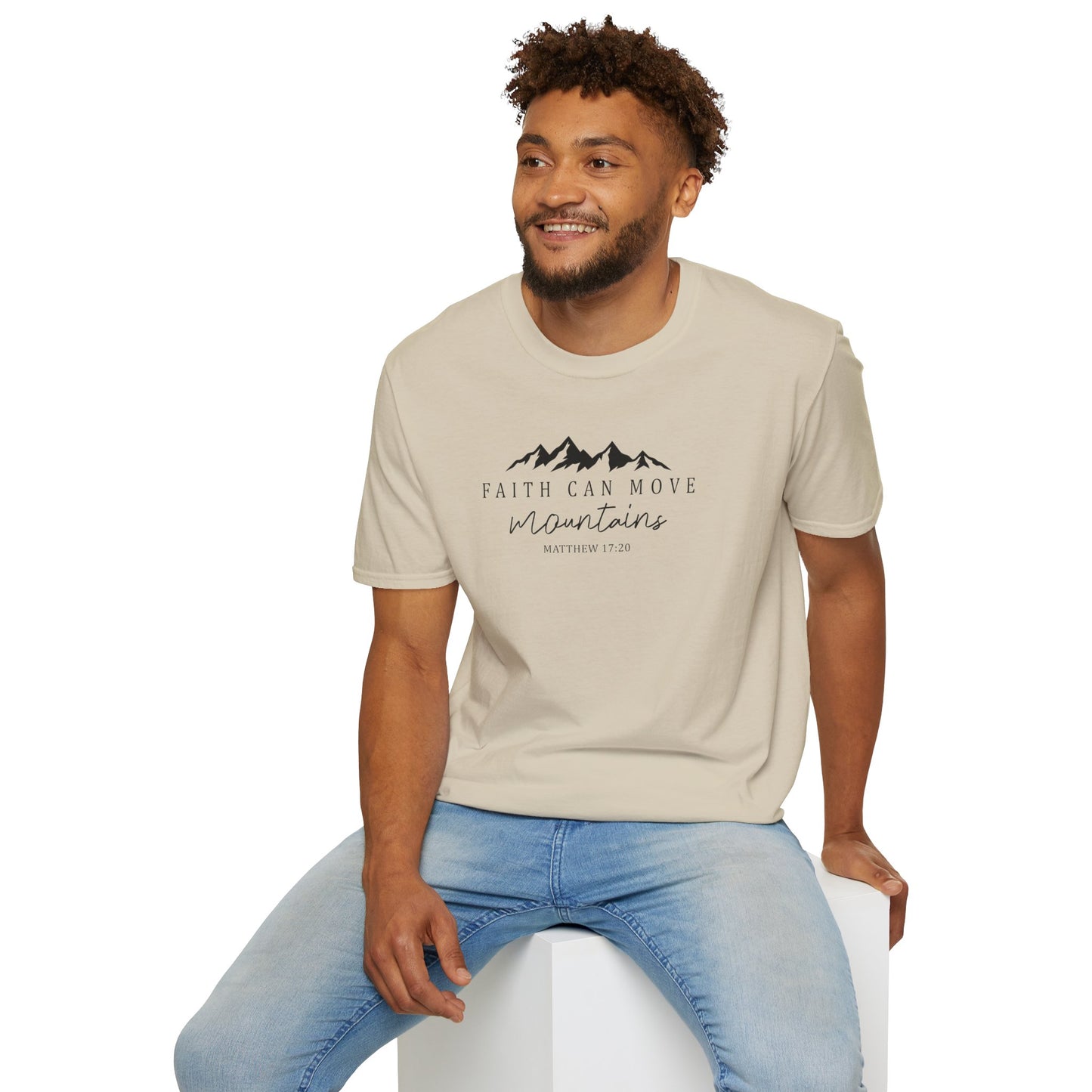 Faith Can Move Mountains D-2 Unisex Softstyle T-Shirt