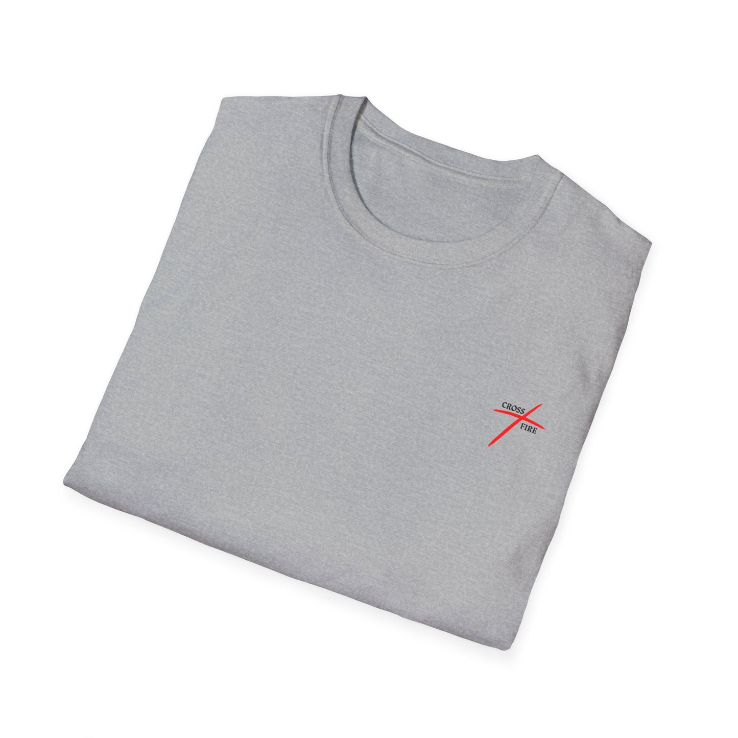 "Faith Can Move Mountains" Retro Unisex Softstyle T-Shirt Back Design