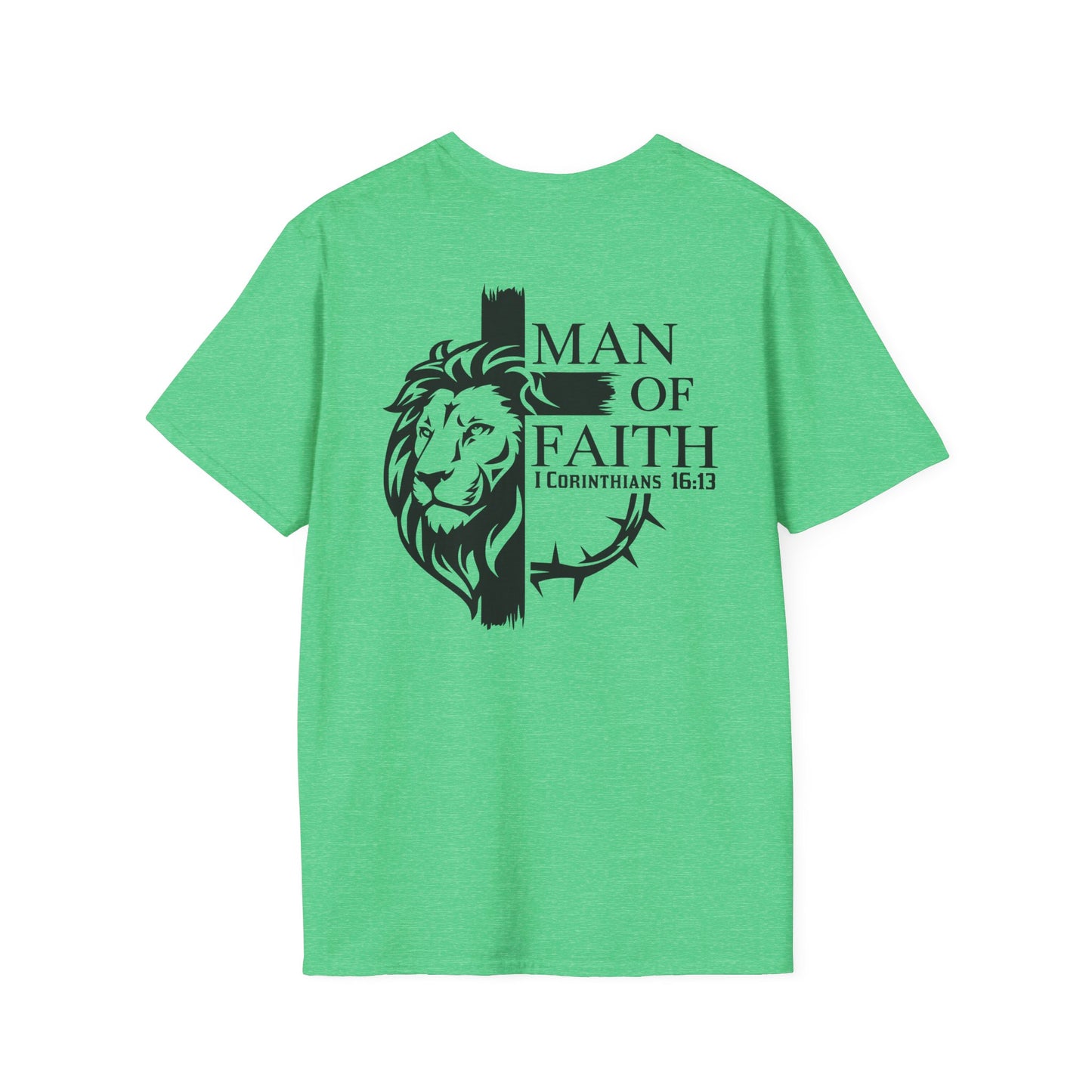 Man of Faith Back PrintUnisex Softstyle T-Shirt