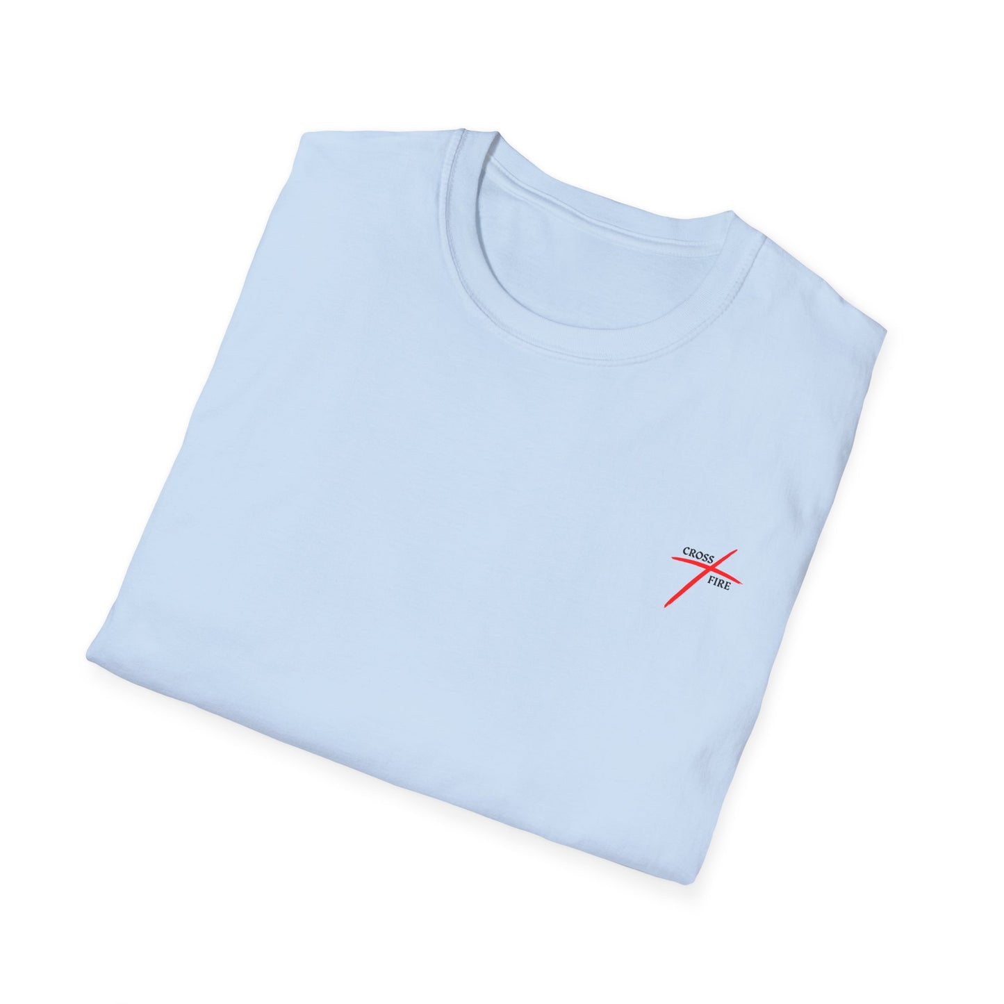 "Faith Can Move Mountains" Retro Unisex Softstyle T-Shirt Back Design