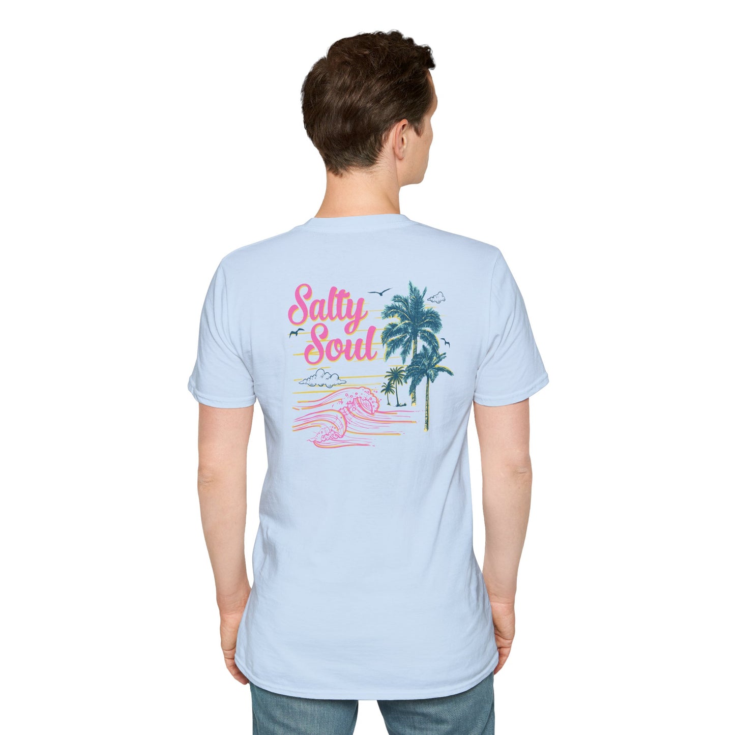 "Salty Soul" Back Print Unisex Softstyle T-Shirt