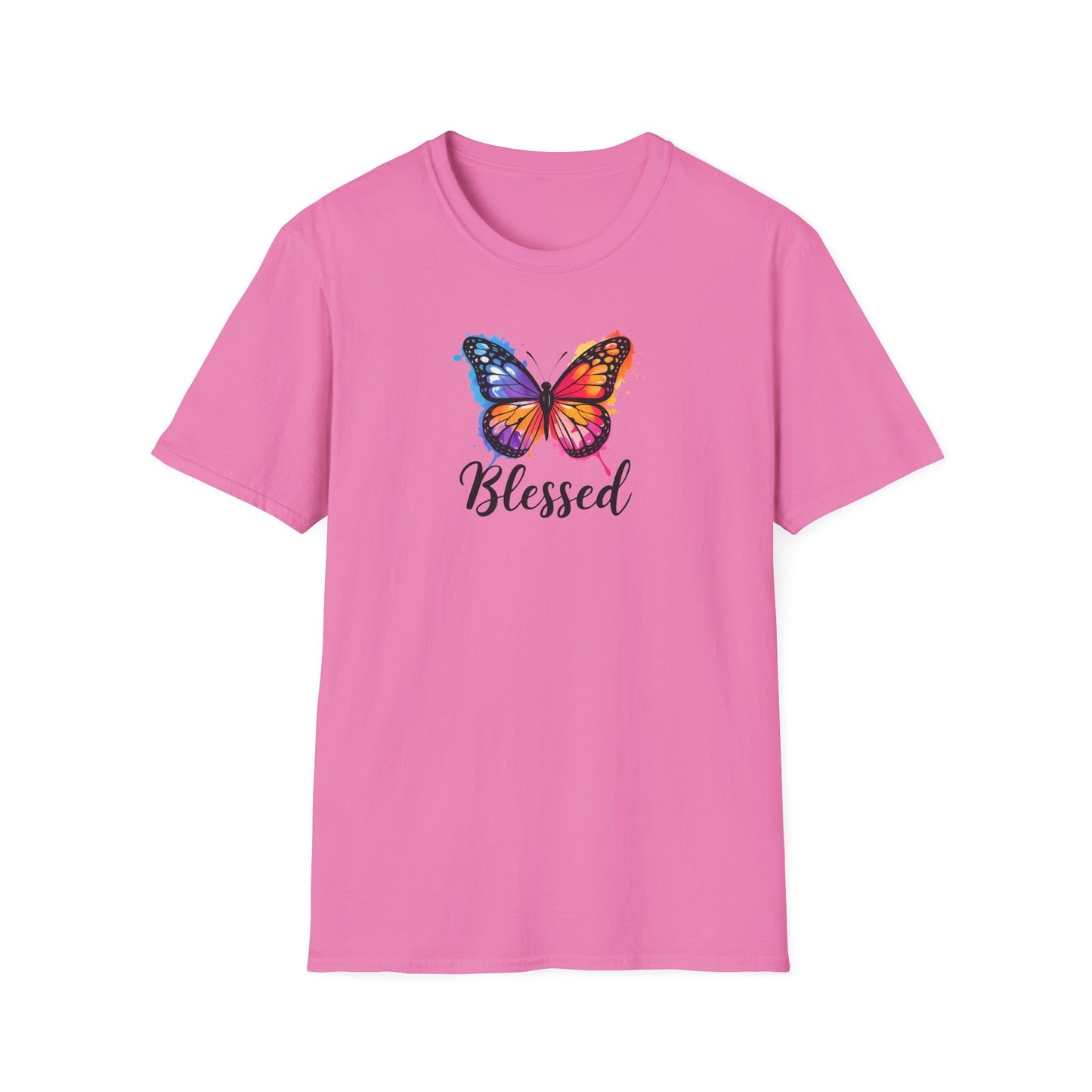 Color Splat Butterfly Unisex Softstyle T-Shirt