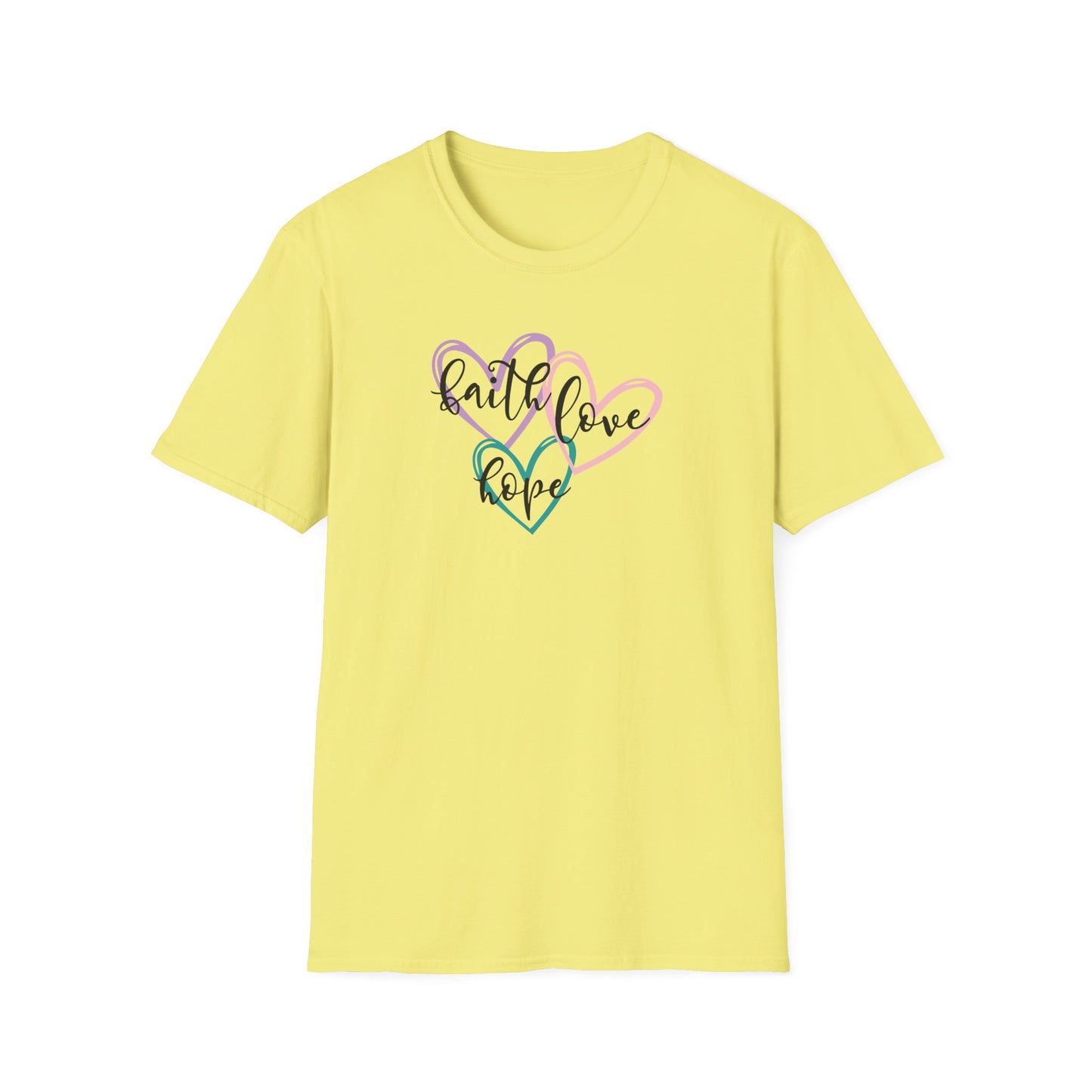 "Faith Love Hope"Unisex Softstyle T-Shirt