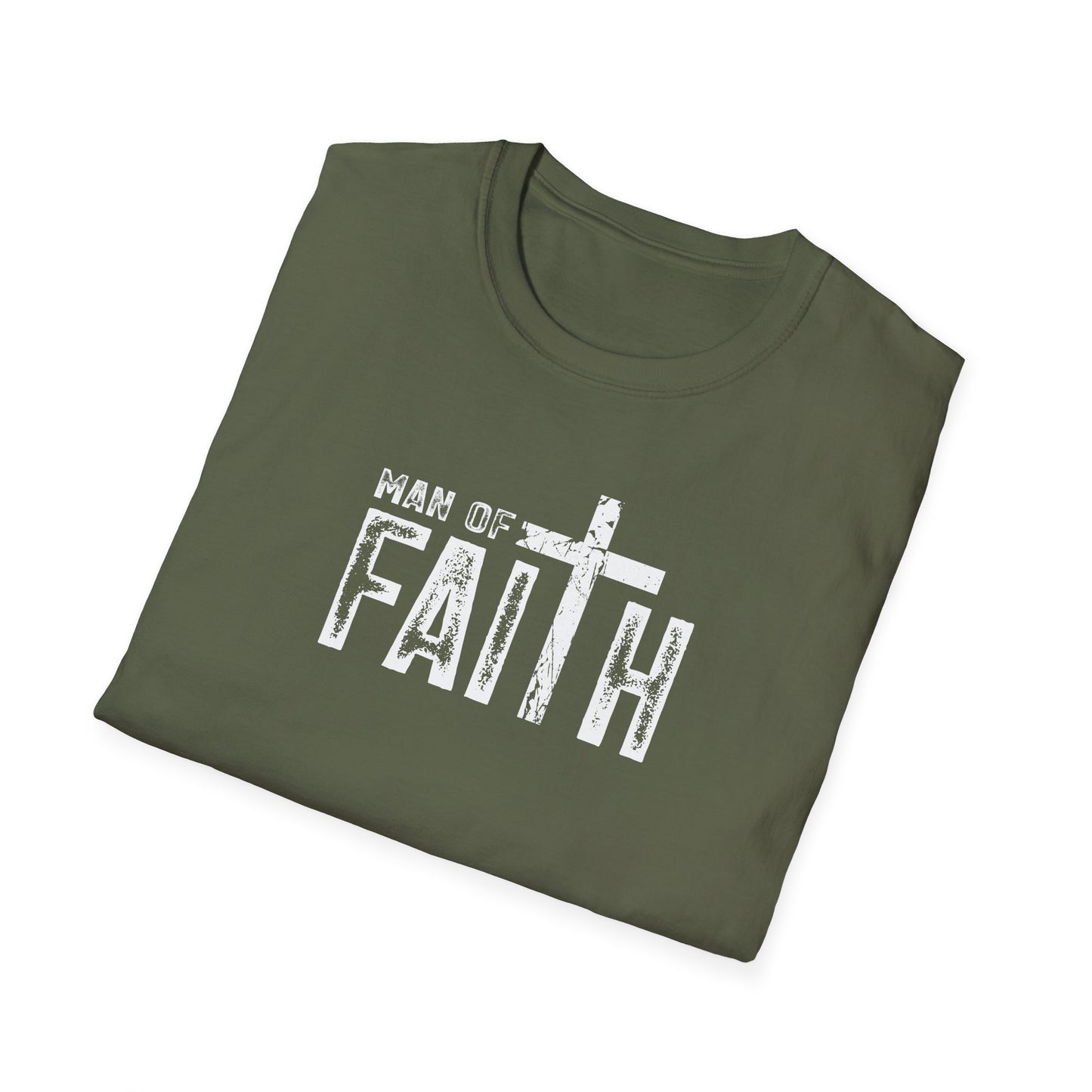 "Man of Faith" Retro Unisex Softstyle T-Shirt
