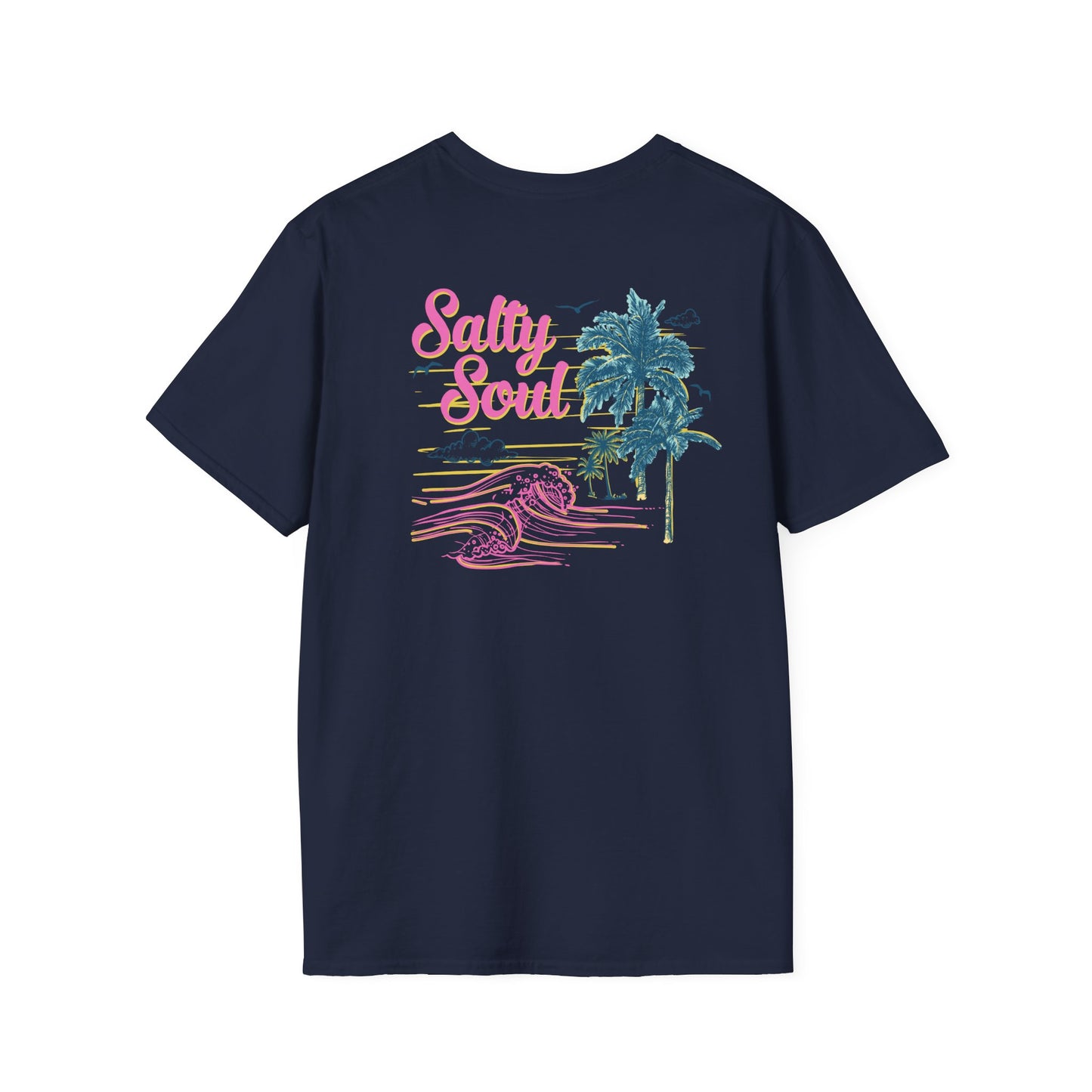 "Salty Soul" Back Print Unisex Softstyle T-Shirt