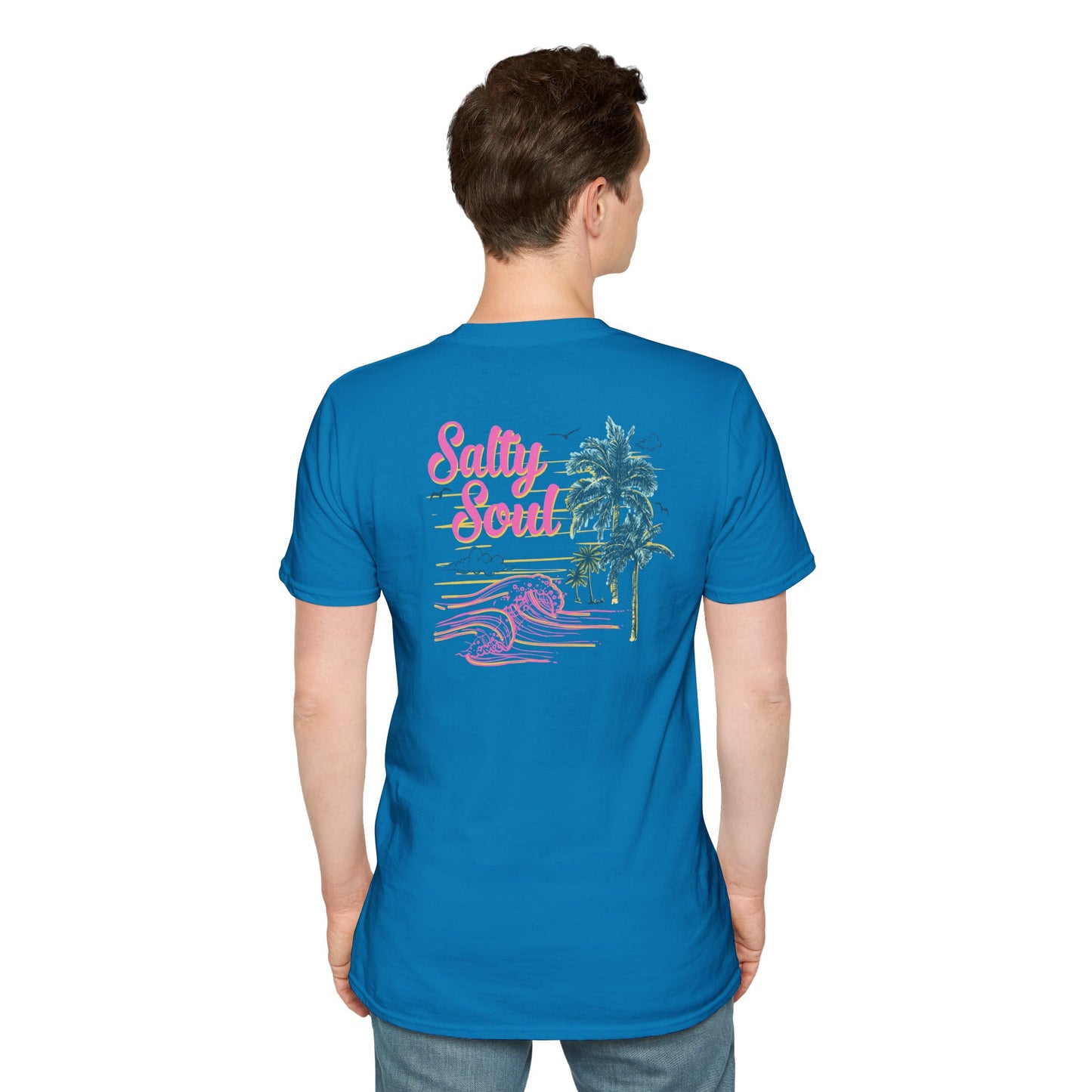 "Salty Soul" Back Print Unisex Softstyle T-Shirt