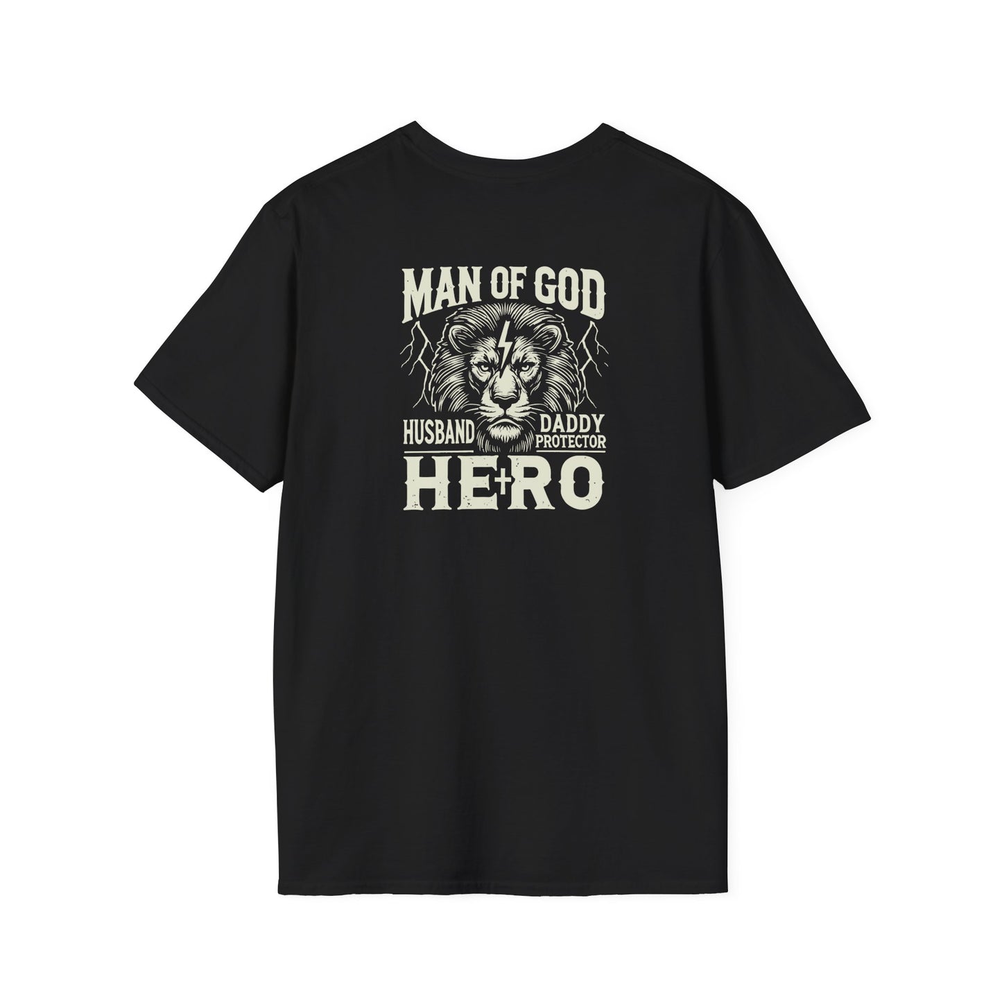 "Man of God Hero" Unisex Softstyle T-Shirt