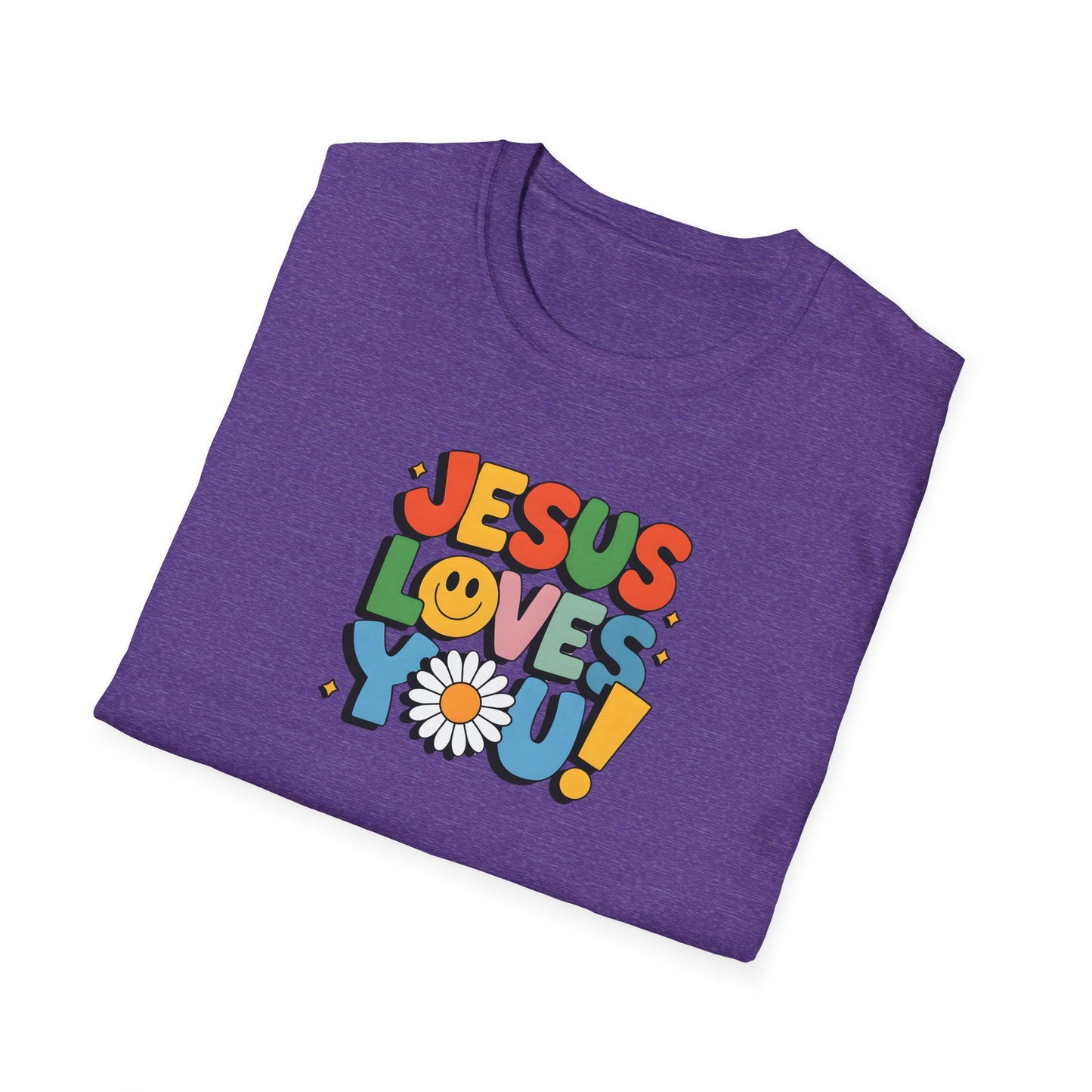 "Jesus Loves You" - Unisex Softstyle T-Shirt – Vibrant Faith-Inspired Tee