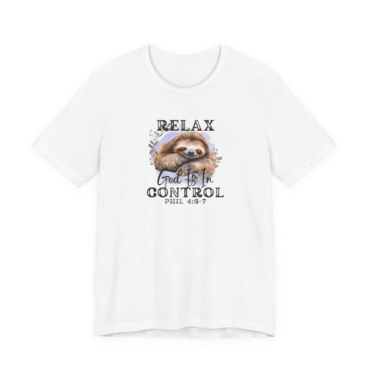 "Relax God is in Control" - Unisex Softstyle T-Shirt