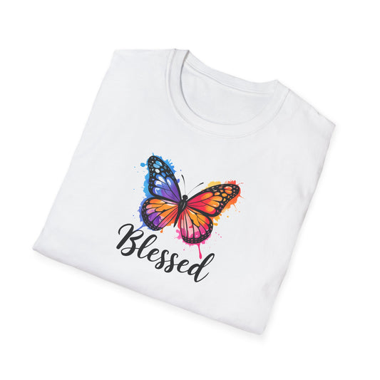 Color Splat Butterfly Unisex Softstyle T-Shirt