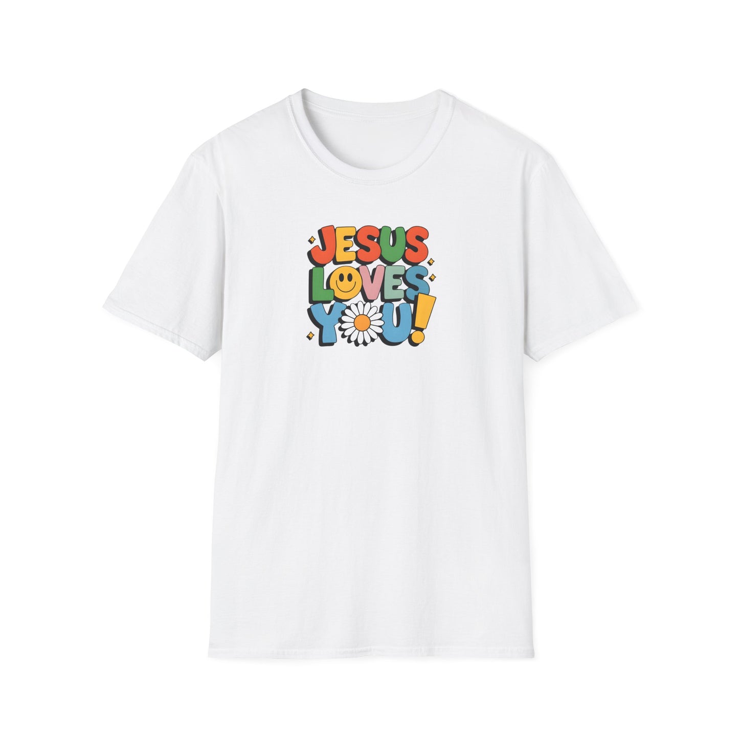 "Jesus Loves You" - Unisex Softstyle T-Shirt – Vibrant Faith-Inspired Tee