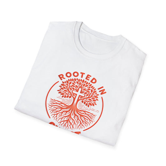 "Rooted in Christ" Orange Graphic T-Shirt