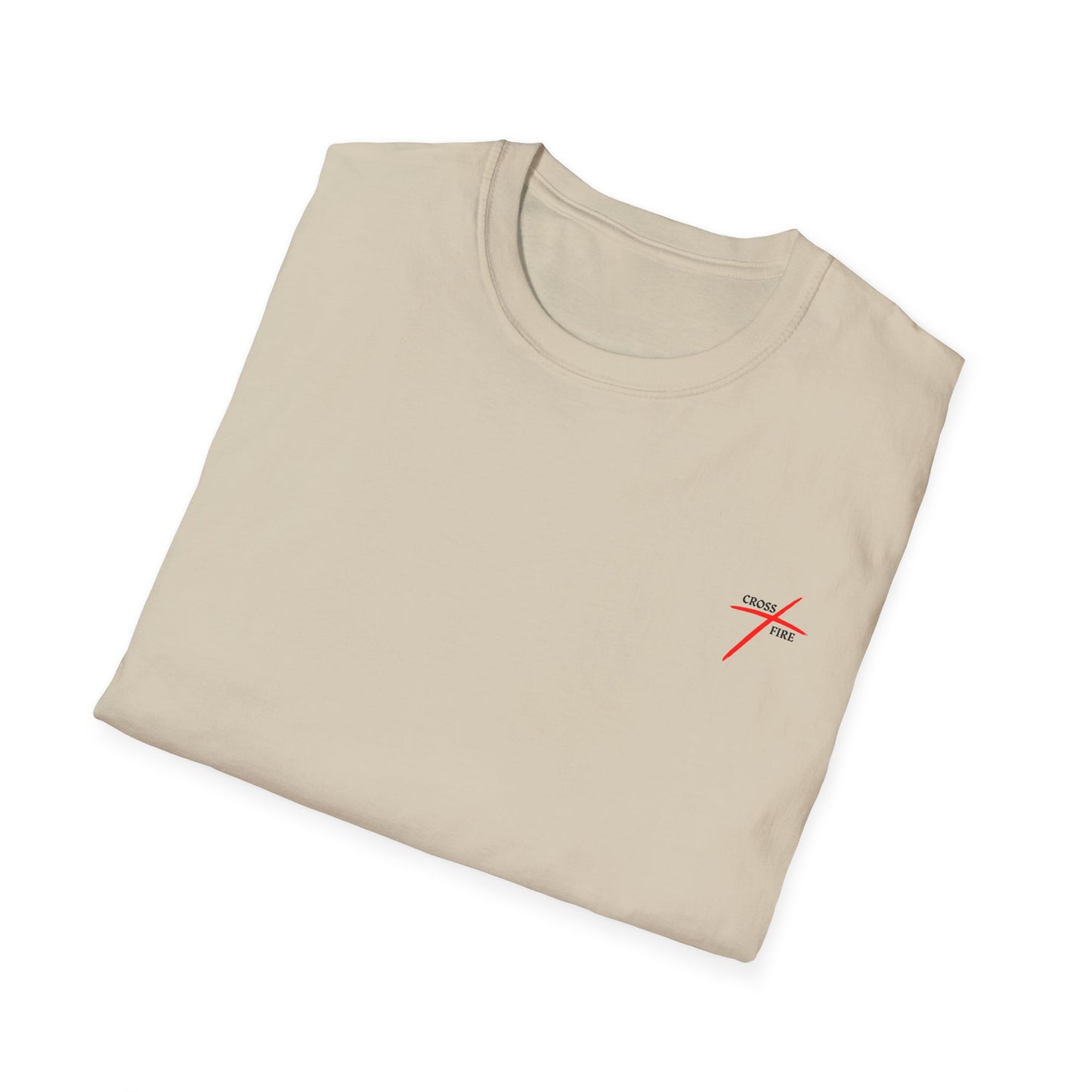 "Faith Can Move Mountains" Retro Unisex Softstyle T-Shirt Back Design