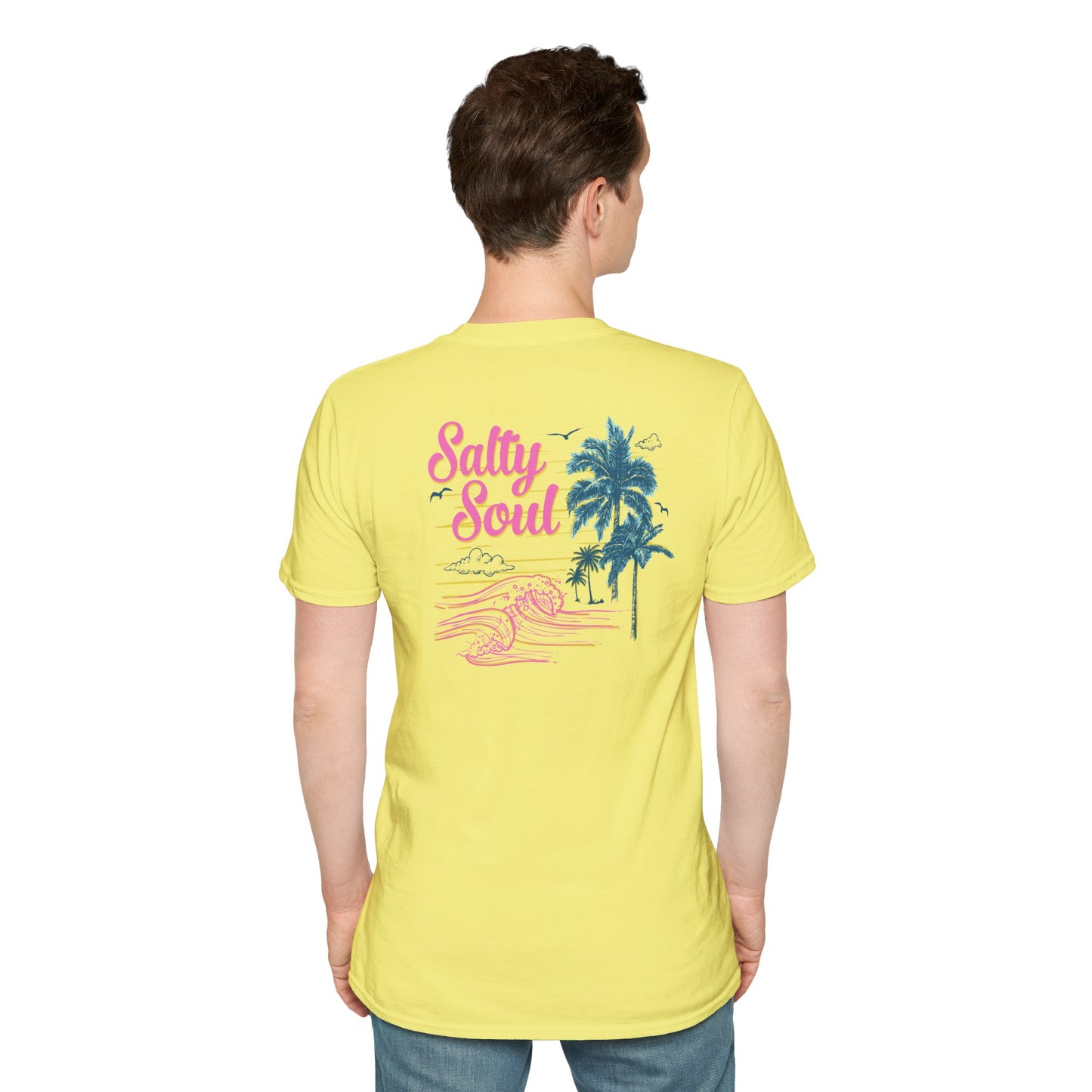 "Salty Soul" Back Print Unisex Softstyle T-Shirt