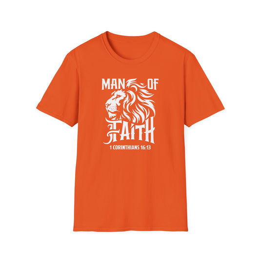 Man of Faith Front Unisex Softstyle T-Shirt