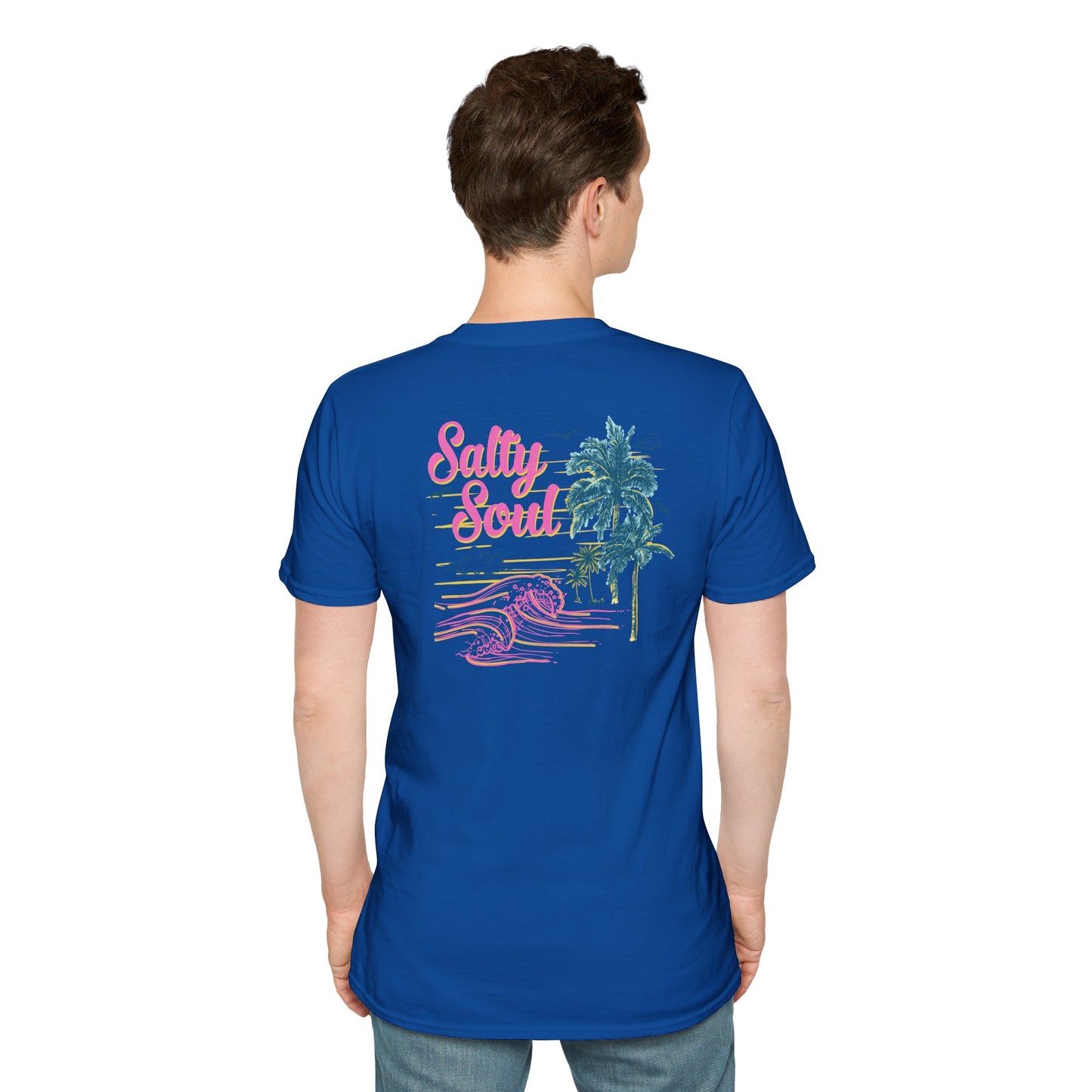 "Salty Soul" Back Print Unisex Softstyle T-Shirt