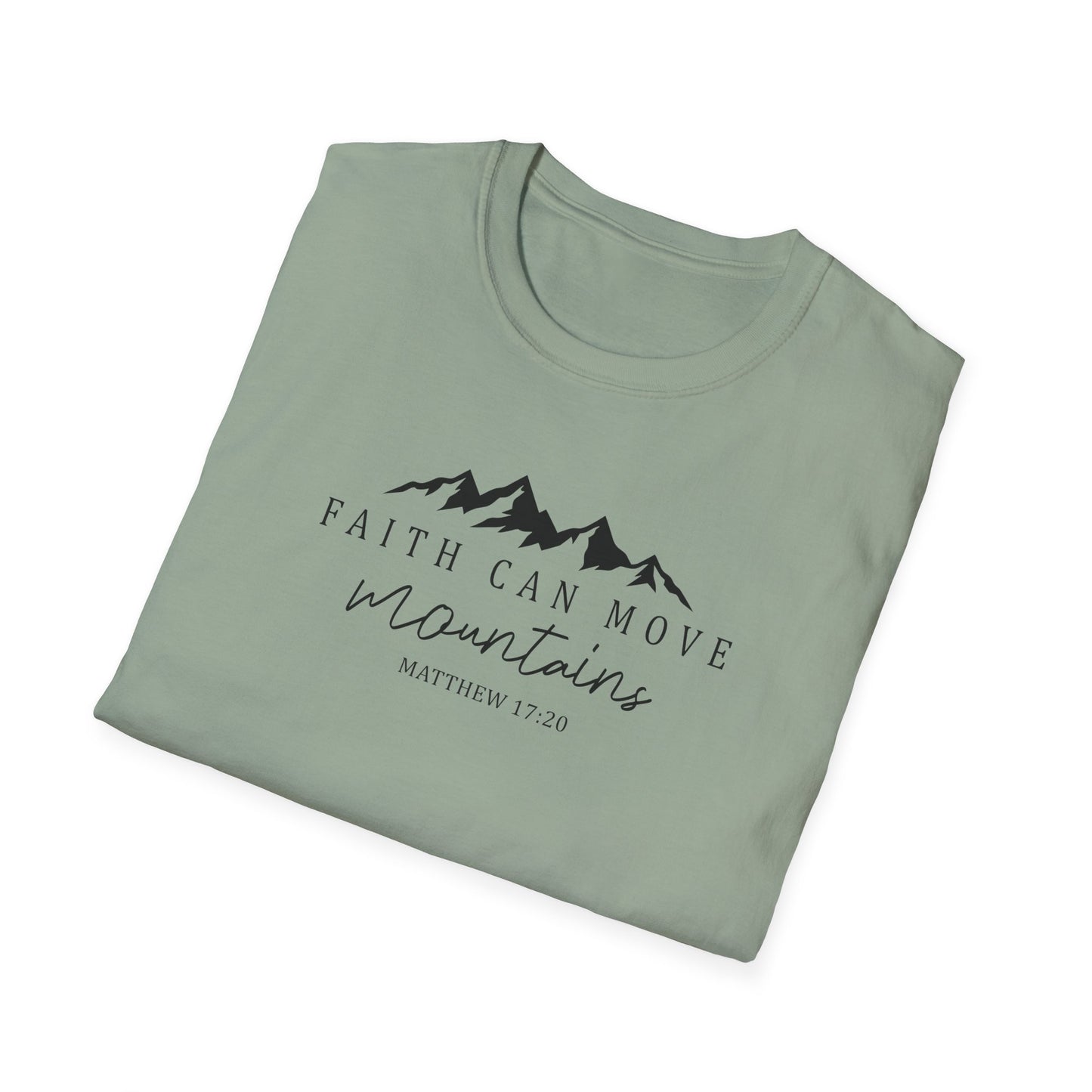Faith Can Move Mountains D-2 Unisex Softstyle T-Shirt