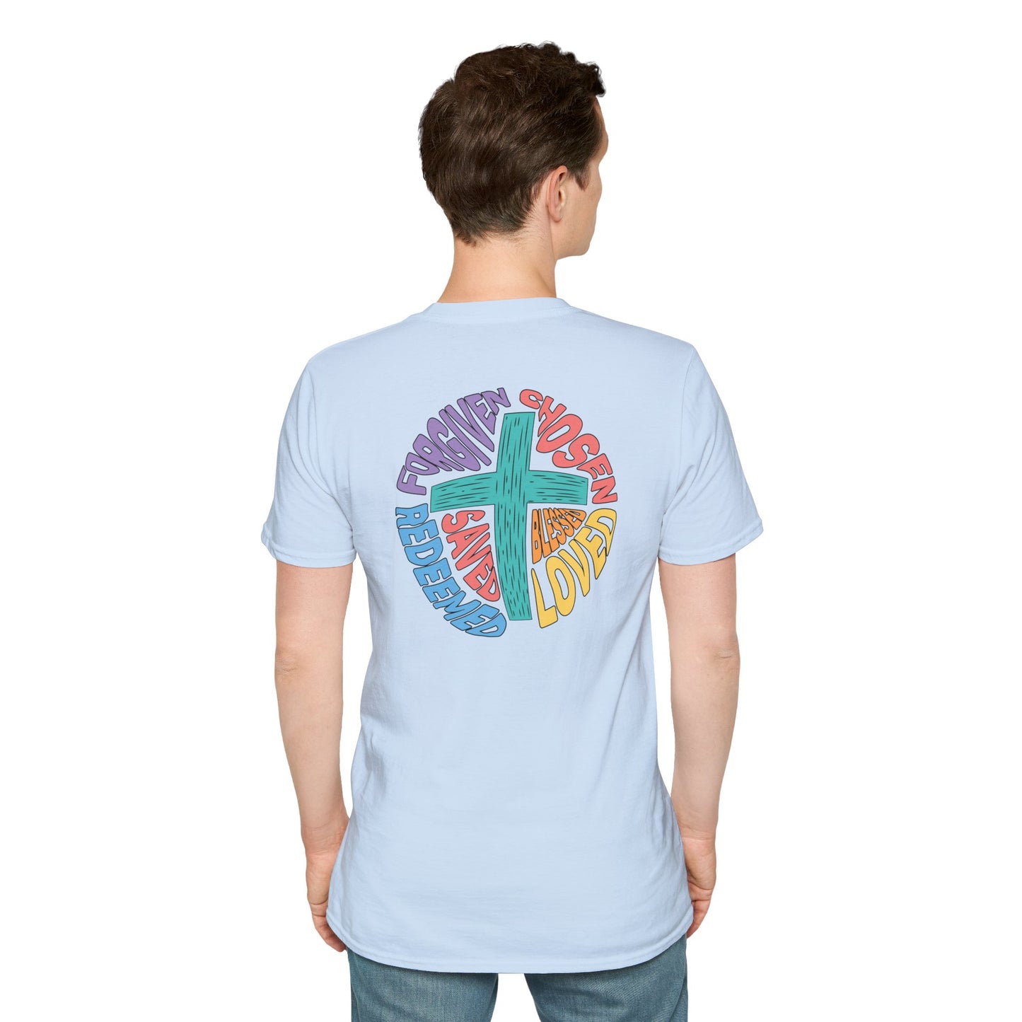 Retro Cross Circle - Unisex Softstyle T-Shirt