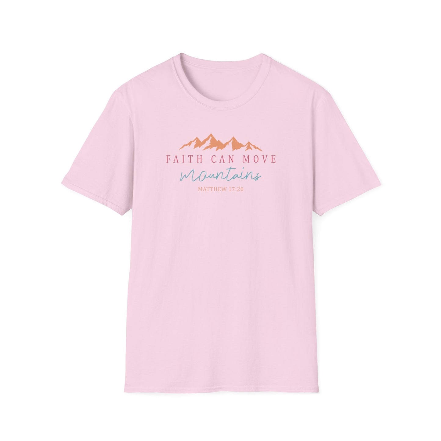 Faith Can Move Mountains Unisex Softstyle T-Shirt
