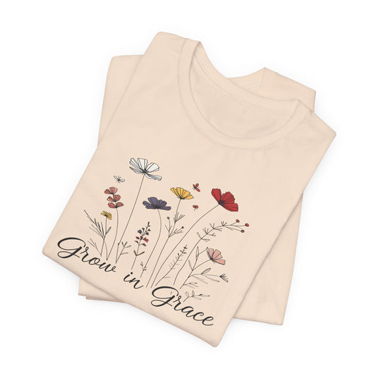 "Grow in Grace" Daisies - Unisex Softstyle T-Shirt