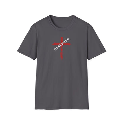 "Redeemed" Relays the message that God has paid the price for my sins through His Son's sacrifice Unisex Softstyle T-Shirt