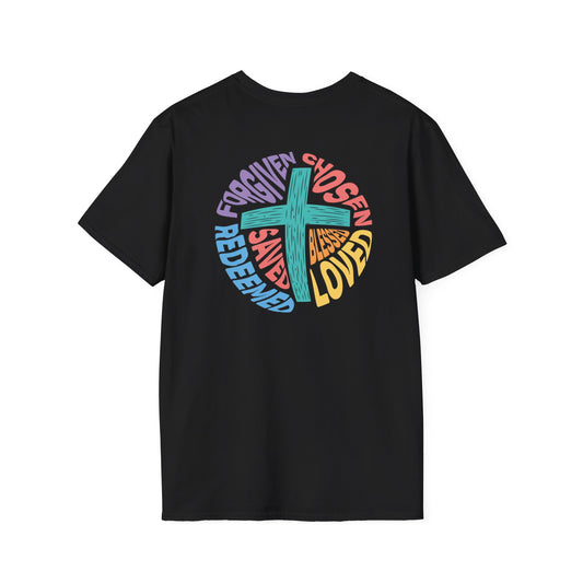 Retro Cross Circle - Unisex Softstyle T-Shirt