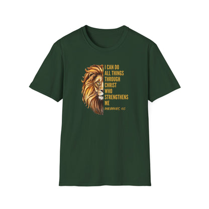 "I Can Do All Things Through Christ" - Unisex Softstyle T-Shirt