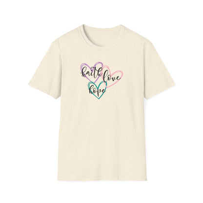 "Faith Love Hope"Unisex Softstyle T-Shirt