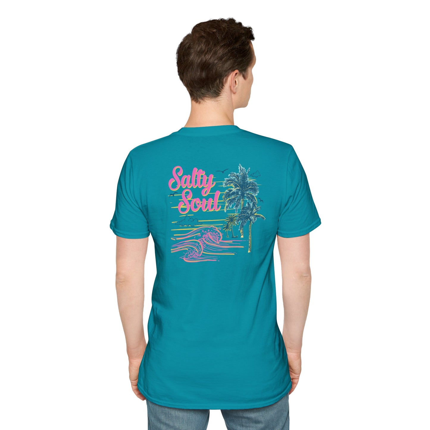"Salty Soul" Back Print Unisex Softstyle T-Shirt