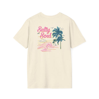 "Salty Soul" Back Print Unisex Softstyle T-Shirt