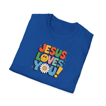 "Jesus Loves You" - Unisex Softstyle T-Shirt – Vibrant Faith-Inspired Tee
