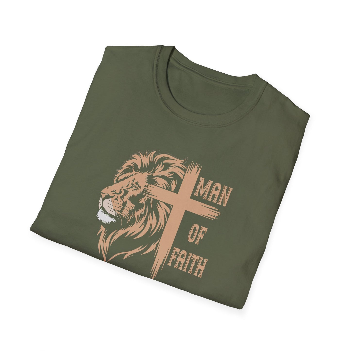 "Man of Faith" Front Print Unisex Softstyle T-Shirt