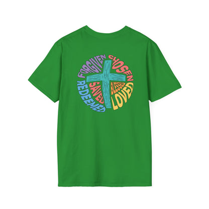Retro Cross Circle - Unisex Softstyle T-Shirt