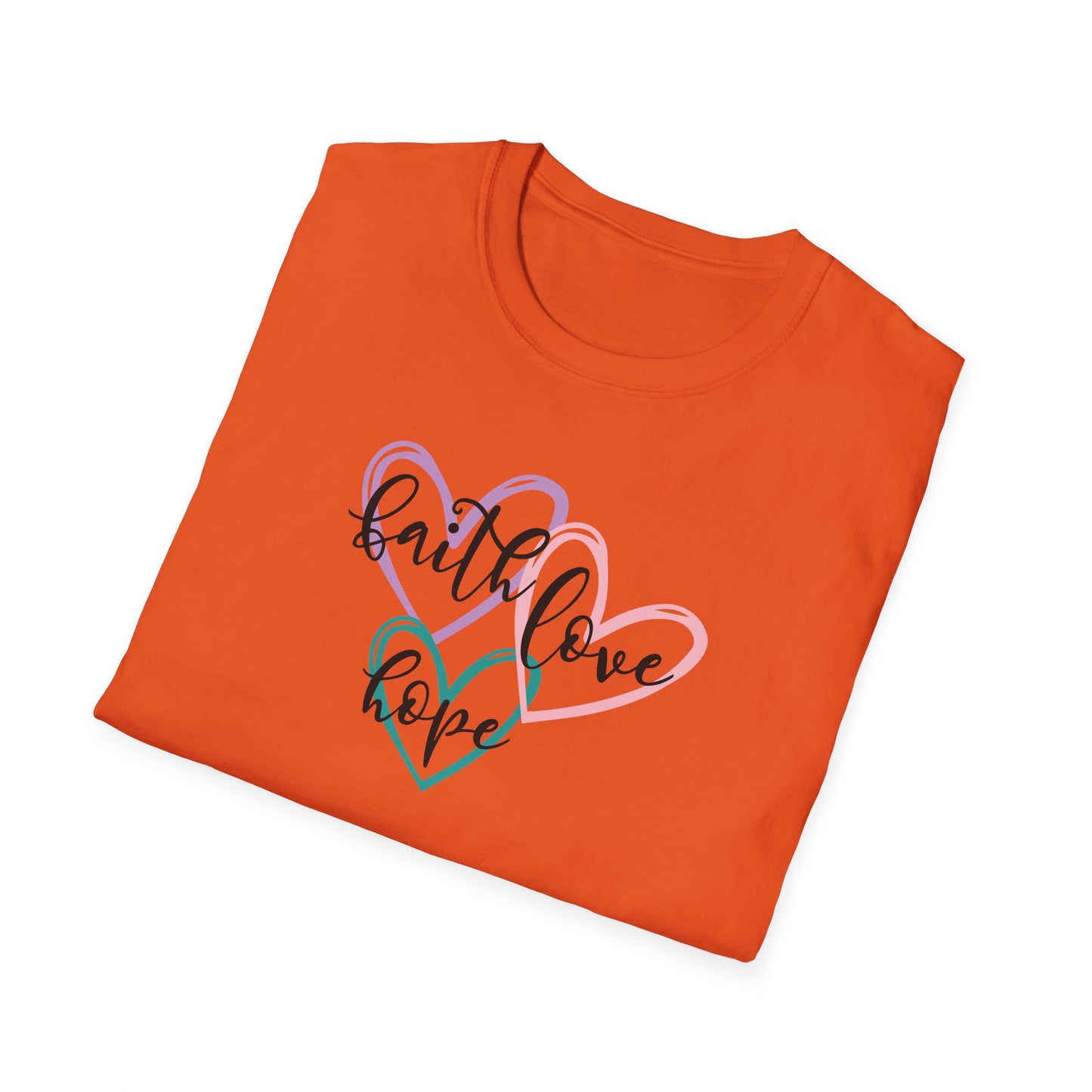 "Faith Love Hope"Unisex Softstyle T-Shirt