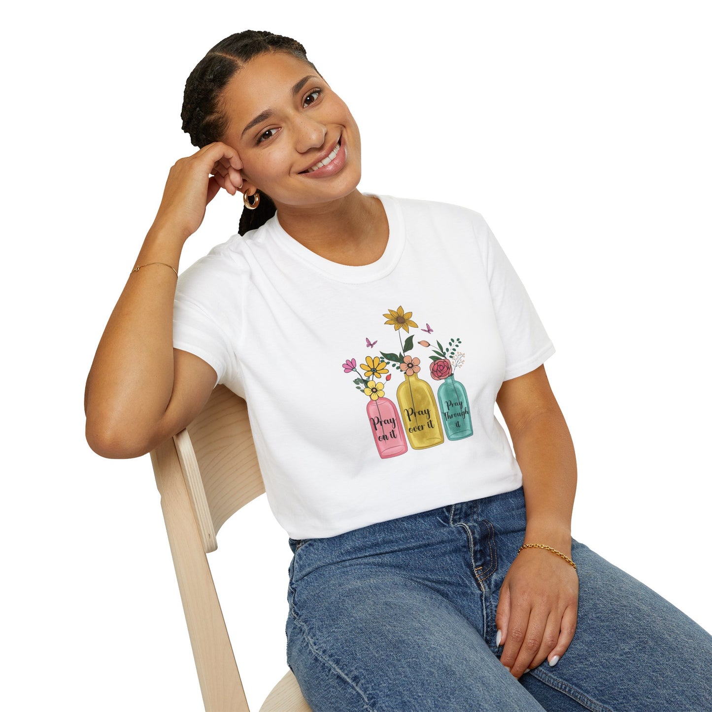 Jars of Flowers Unisex Softstyle T-Shirt