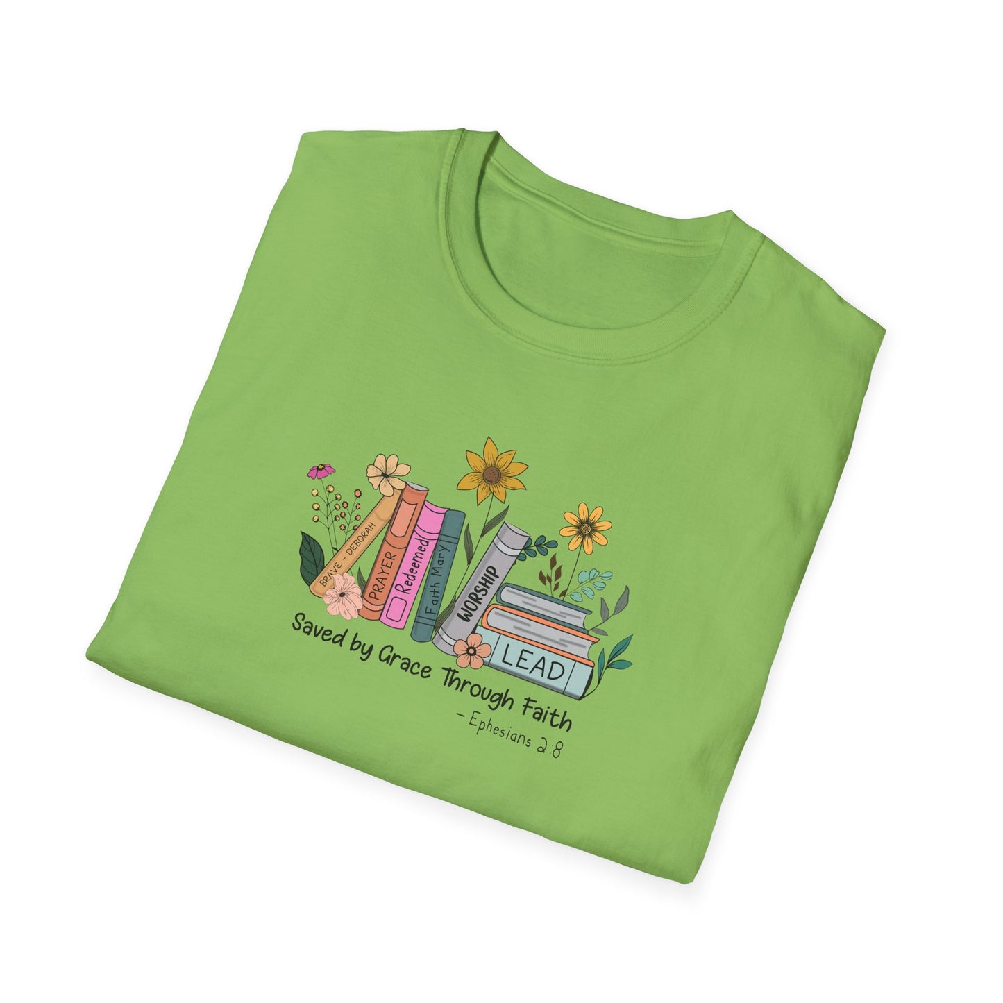 Flowers & Books Unisex Softstyle T-Shirt