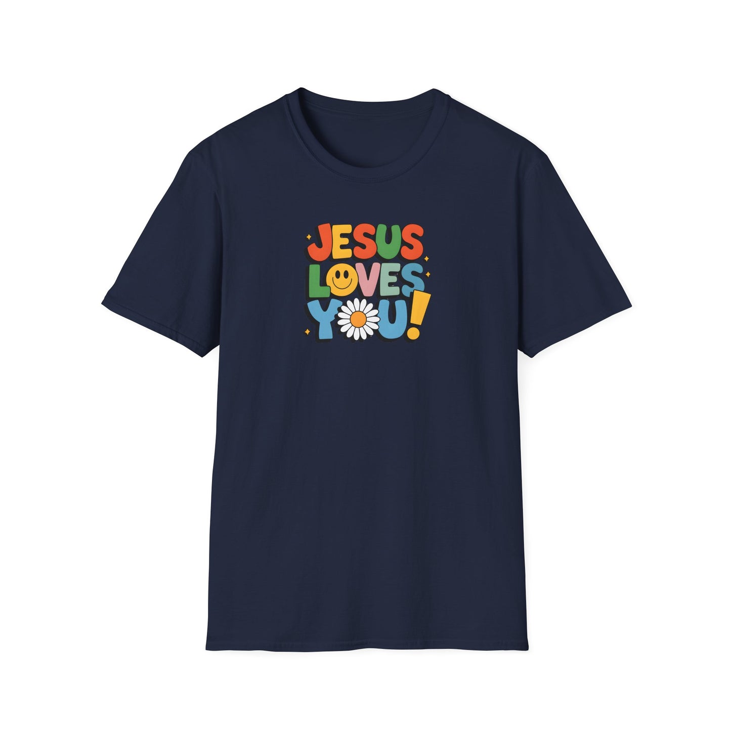 "Jesus Loves You" - Unisex Softstyle T-Shirt – Vibrant Faith-Inspired Tee