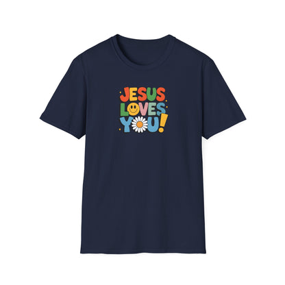 "Jesus Loves You" - Unisex Softstyle T-Shirt – Vibrant Faith-Inspired Tee