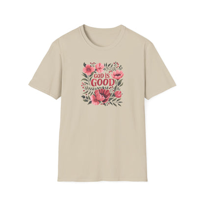 Floral "God is Good" - T-Shirt for Inspirational Wear