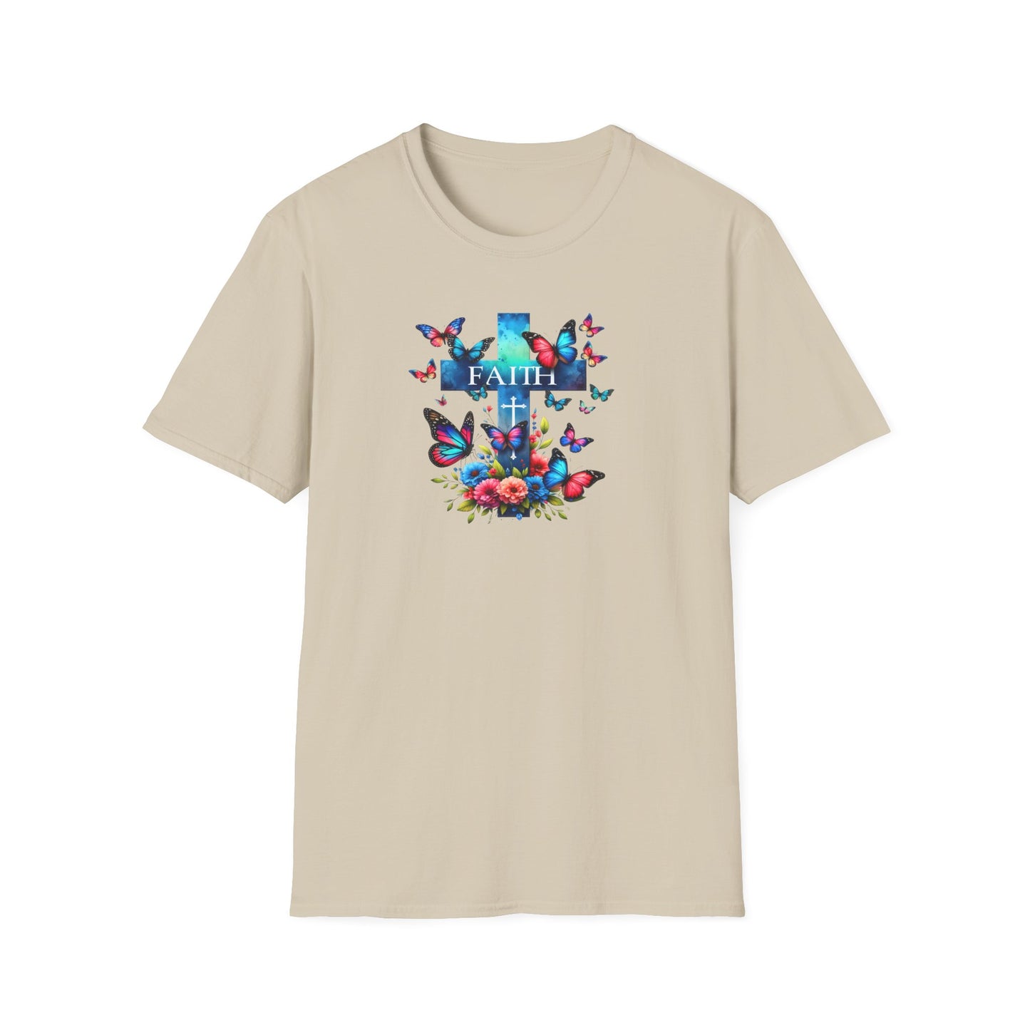 "Faith and Nature" -  Unisex T-Shirt - Christian, Butterfly Design